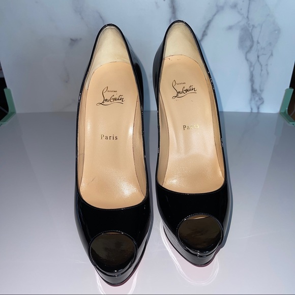 Christian Louboutin Lady Peep Black Patent Size 42 - Picture 7 of 10